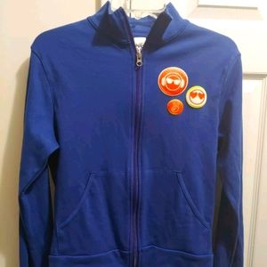 Zumba Instructor Zmoji Zip Up Blue Jumper Jacket